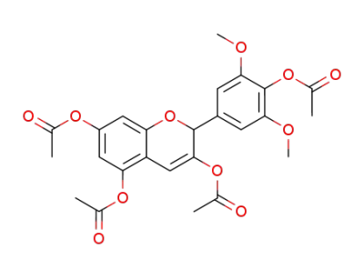 Acetic acid 5,7-diacetoxy-2-(4-acetoxy-3,5-dimethoxy-phenyl)-2H-chromen-3-yl ester